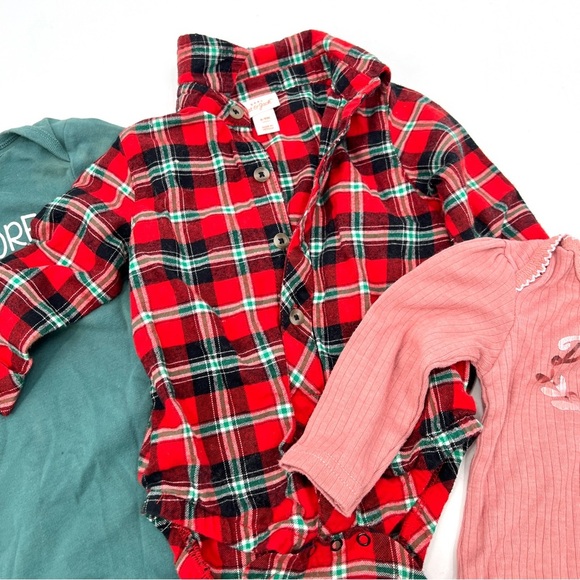Lot of 3-Piece Baby Long Sleeve Bundle: 2 Tops, 1 Pajama Size 6-9 Months - Picture 3 of 12